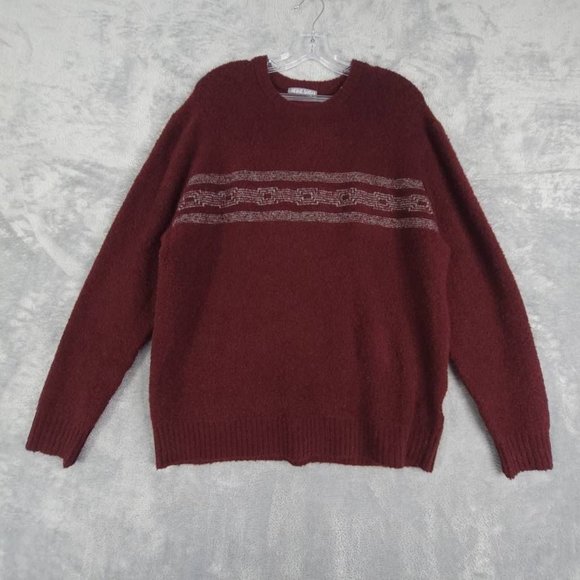 Michael Bastian Mens Sweater Pullover Red Crew Neck Stretch Long Sleeve‎ XL New - Picture 1 of 9